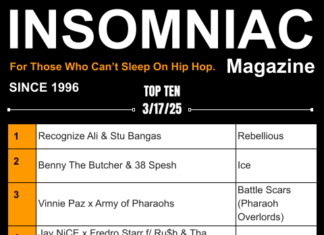 Insomniac Magazine’s Weekly Hip Hop Top Ten 3/17/25