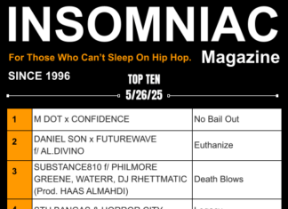Insomniac Magazine’s Weekly Hip Hop Top Ten 5/26/25