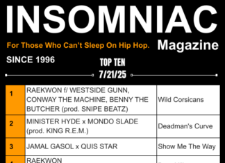 Insomniac Magazine’s Weekly Hip Hop Top Ten 7/21/25