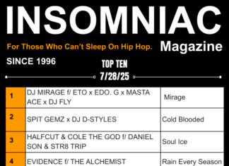 Insomniac Magazine’s Weekly Hip Hop Top Ten 7/28/25