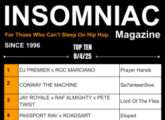 Insomniac Magazine’s Weekly Hip Hop Top Ten 8/4/25