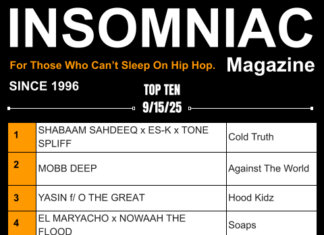 Insomniac Magazine’s Weekly Hip Hop Top Ten 9/15/25