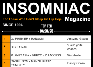 Insomniac Magazine’s Weekly Hip Hop Top Ten 10/20/25