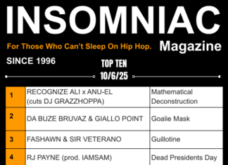 Insomniac Magazine’s Weekly Hip Hop Top Ten 10/6