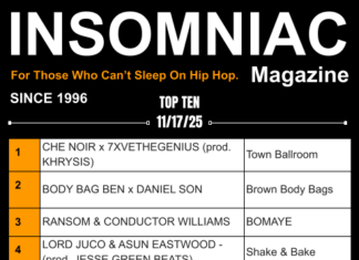 Insomniac Magazine’s Weekly Hip Hop Top Ten 11/17/25
