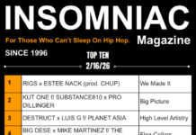 Insomniac Magazine’s Weekly Hip Hop Top Ten 2/16/26
