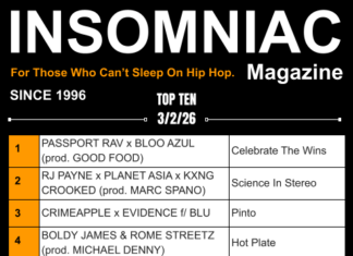 Insomniac Magazine’s Weekly Hip Hop Top Ten 3/2/26