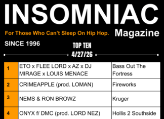 Insomniac Magazine’s Weekly Hip Hop Top Ten 4/27/26