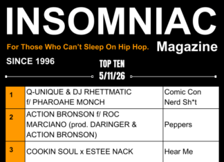 Insomniac Magazine’s Weekly Hip Hop Top Ten 5/11/26
