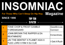 Insomniac Magazine’s Weekly Hip Hop Top Ten 5/4/26