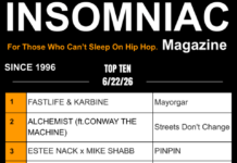 Insomniac Magazine’s Weekly Hip Hop Top Ten 6/22/26