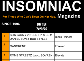 Insomniac Magazine’s Weekly Hip Hop Top Ten (7/20/26)
