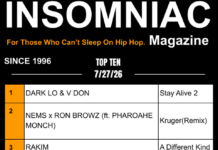 Insomniac Magazine’s Weekly Hip Hop Top Ten (7/27/26)